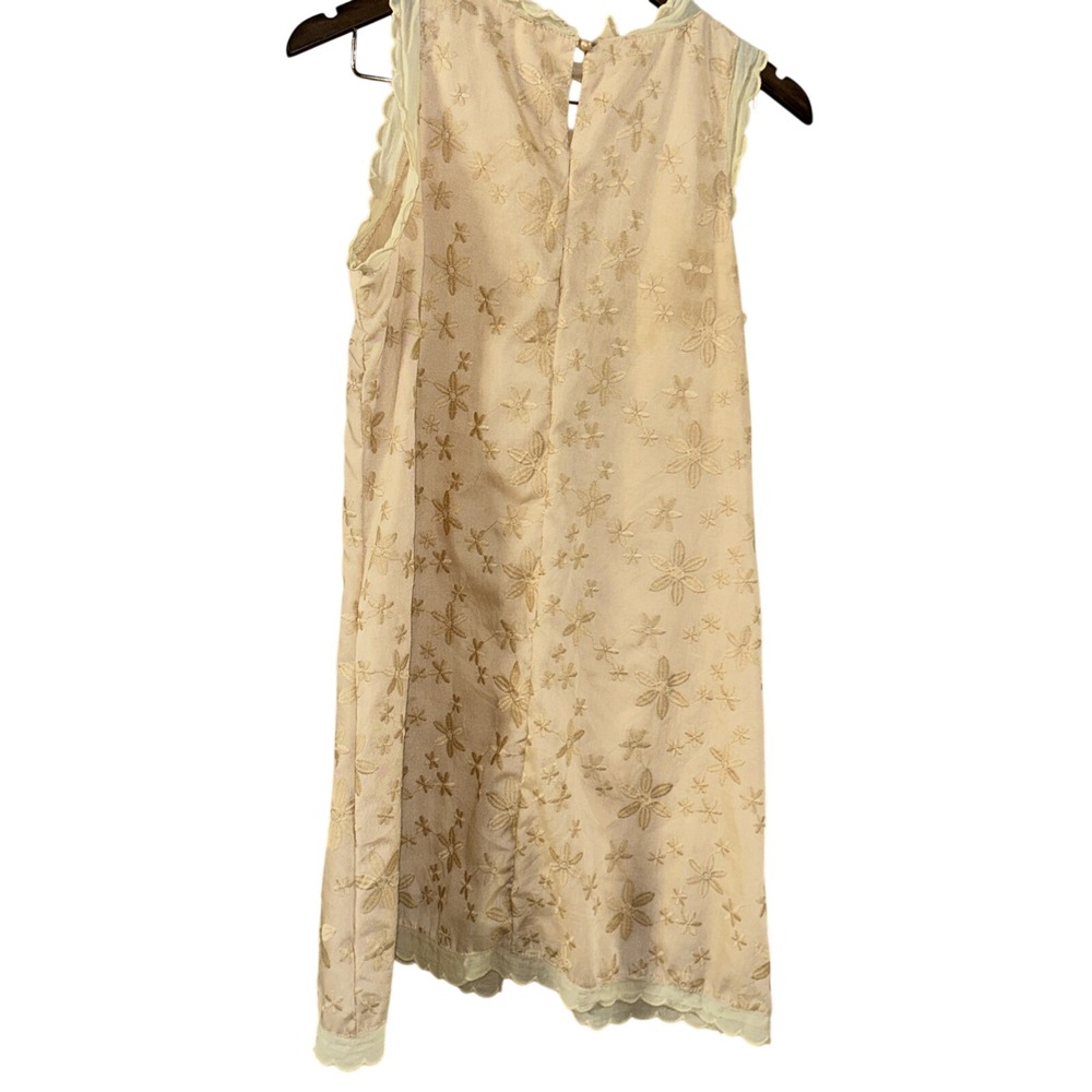 Vintage 60's/70s Tan Embroidered Dress Size Medium 20" Ptp & 36" Long - Picture 6 of 6